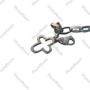 RARE | Unique Silver Bracelet | Cross | 7” Long | Hook Link Clasp | 925